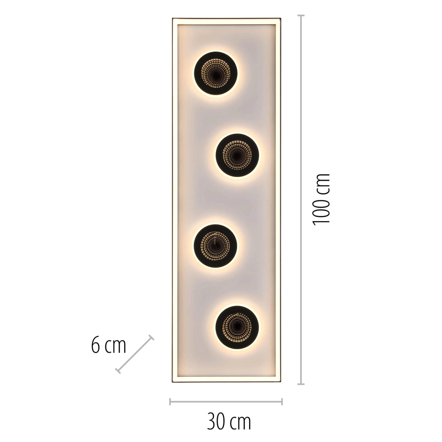 Infiniti 4 Ring Rectangular Flush Ceiling & Wall Light 9 Infiniti 4 Ring Rectangular Flush Ceiling & Wall Light - Image 9