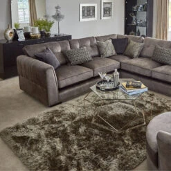 Plush Shaggy Taupe 160cm X 230cm Rug