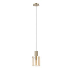 Lino Ribbed Light Gold & Amber Narrow Line Pendant Light -Housingunits 00af641968826b0c8720380b170cfc8c