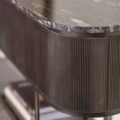 Libra Belvedere Black Reeded Console Table -Housingunits 01a17a642d7f30046ba64c31827d2eba