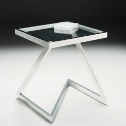 Storm Clear Glass Side Table