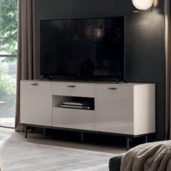 Caren High Gloss Pearl Line TV Unit