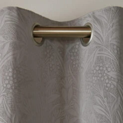 Laura Ashley Barley Embossed Steel Grey 66" X 72" Eyelet Curtains -Housingunits 027f57b4794bcf30b57294d3a3fac5b3 1
