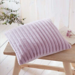 Morritz Mauve Faux Fur Cushion