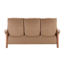 Stressless Windsor High-Back 3 Seater Recliner Sofa In Paloma Beige & Oak -Housingunits 037c835341e4b81273a87f1dc801dcf0