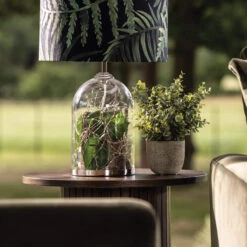 Annika Smoked Oak Slatted Round Side Table -Housingunits 03e95c468c8c6643652878641db44ff7