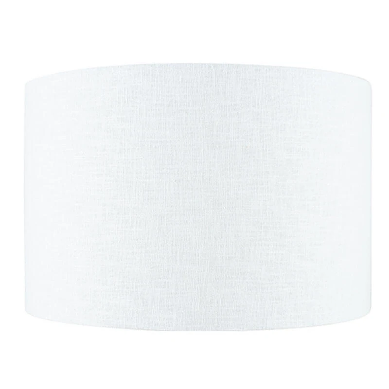 40cm Lino White Self Lined Drum Shade 1 40cm Lino White Self Lined Drum Shade