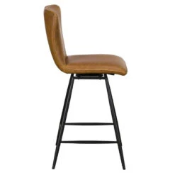 Estelle Swivel Counter Bar Stool In Tan Faux Leather -Housingunits 049df4fdf5f7db80b7966a30a87ff8e9