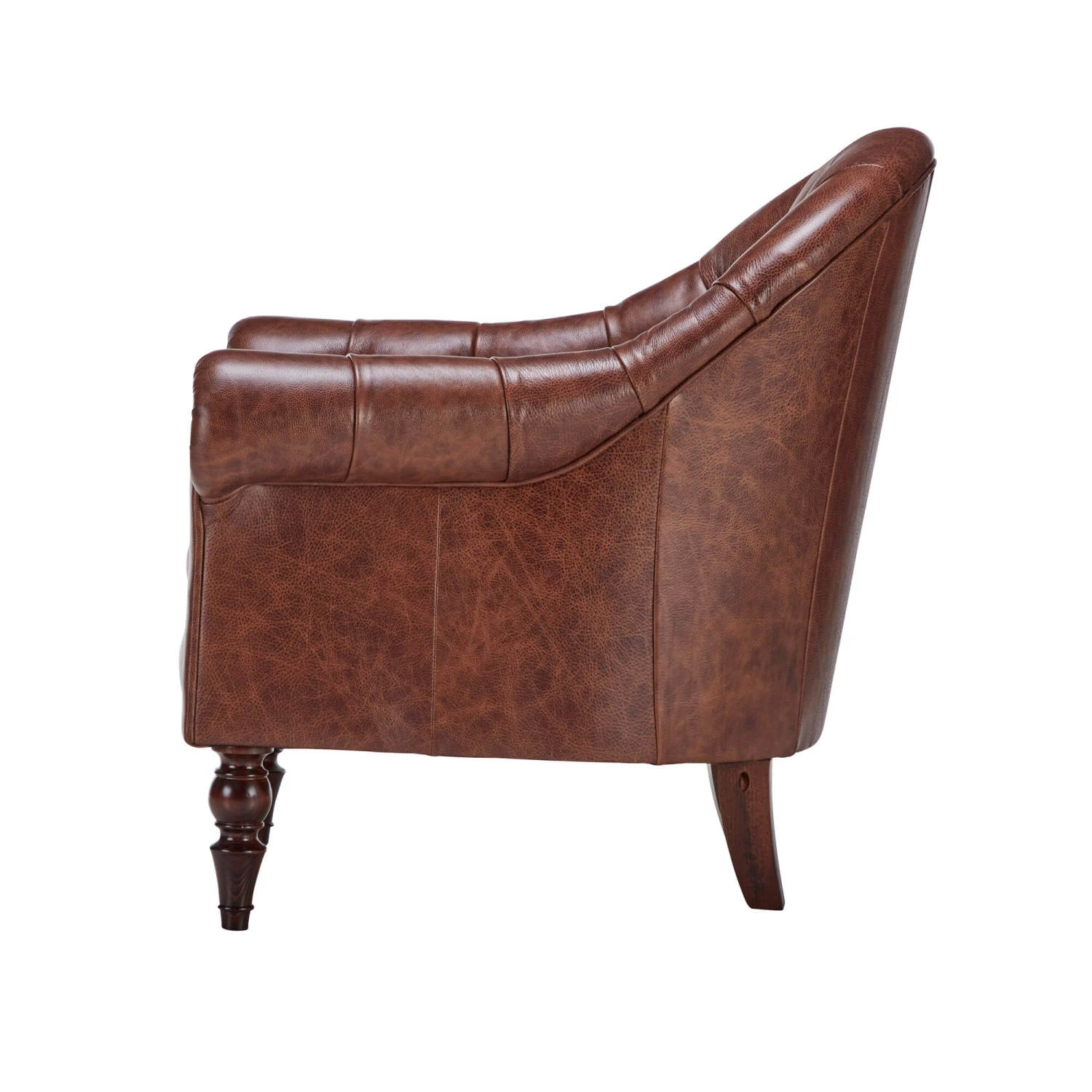 Tetrad Beaton Mahogany Brown Leather Armchair 3 Tetrad Beaton Mahogany Brown Leather Armchair - Image 3