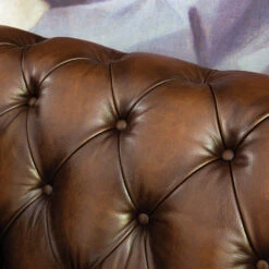 Balmoral Vintage Tabac Leather 2 Seater Sofa With Castors -Housingunits 0612f867d97a8da8267e35b339b115a8