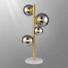 Miyako Satin Gold & Chrome 4 Light Table Lamp
