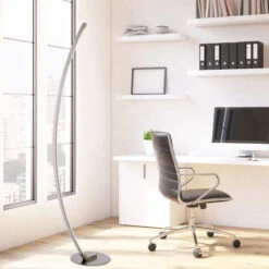 Bella Curved Chrome Floor Lamp
