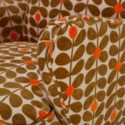 Orla Kiely Alma Sixties Stem Fawn Patterned Fabric Accent Armchair -Housingunits 06ead9b139eede49663bf0ca3847b9fb