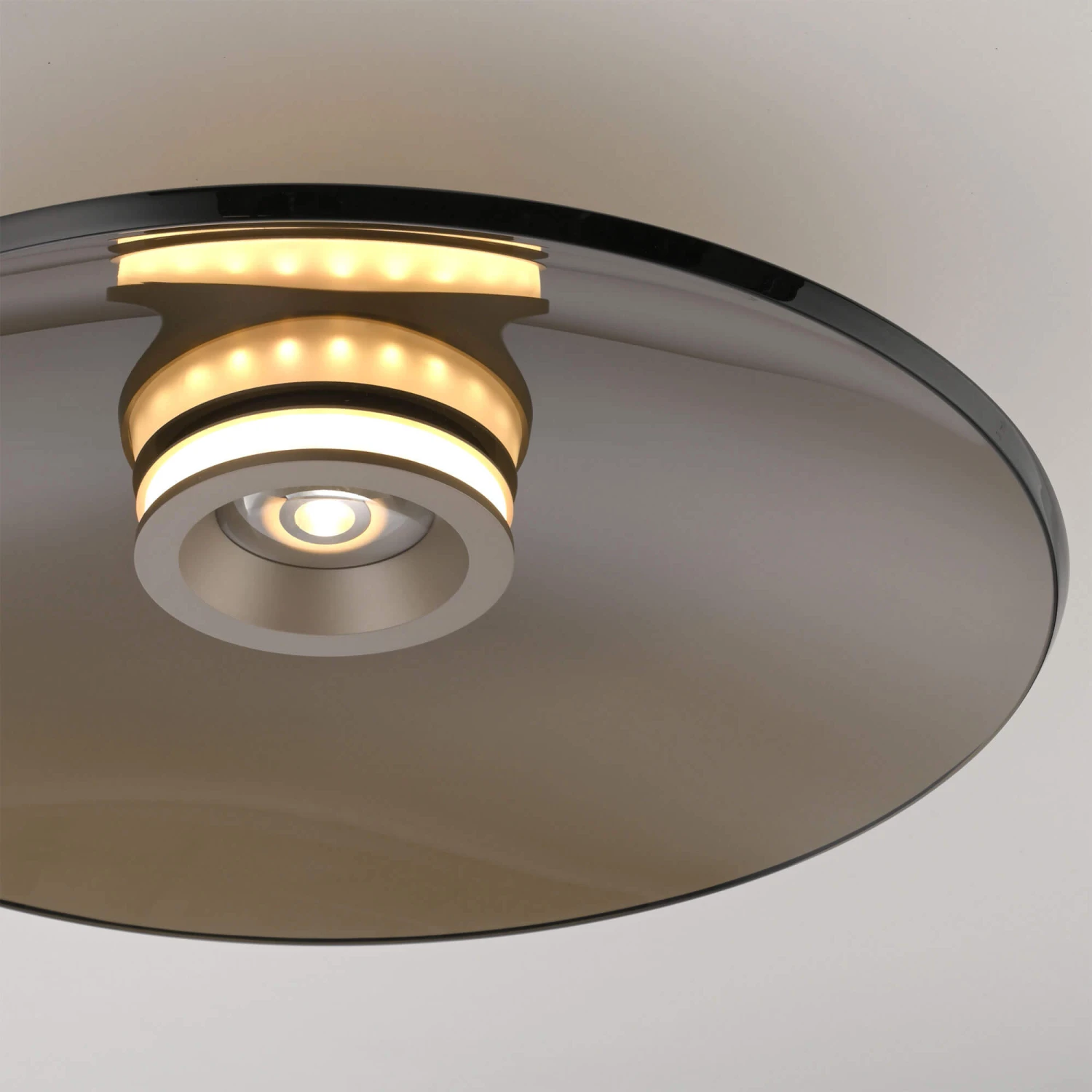 Luna Bronze & Dark Amber Glass 50cm Flush Ceiling And Wall Light 7 Luna Bronze & Dark Amber Glass 50cm Flush Ceiling And Wall Light - Image 7