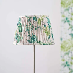 Designers Guild Kyoto Flower Emerald Green 14 Inch Pleated Shade