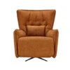 Fama Simone Dark Ochre Fabric Swivel Relax Armchair