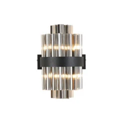 Azio Satin Black & Smoked Wall Light -Housingunits 088e93eaffea9d99dd936b1ae35d64b0