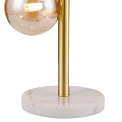 Miyako Satin Gold & Amber 4 Light Table Lamp -Housingunits 08ab0cd7feba7141f502c5259a349a47