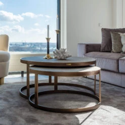 Stellar Set Of 2 Grey Shagreen Coffee Tables 12 Stellar Set Of 2 Grey Shagreen Coffee Tables -Housingunits 08b51a7ad50b21433ee71e34c32c1e33