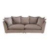 Nomad Dusk Latte Brown Fabric Large Split Pillow Back Sofa