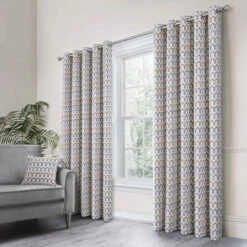 Arcadia Natural 66" X 54" Eyelet Curtains