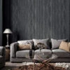 Wood Slats Charcoal Grey Wallpaper
