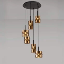 Delia Copper Twist 6 Light Pendant