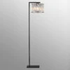 Davis Black Glass Rod Shade Floor Lamp