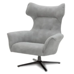 Casper Grey Fabric Swivel Chair -Housingunits 0c258e7d048a38b8eb3ba62db2d636b3