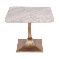 Libra Morchino Large Square White Marble Side Table -Housingunits 0cb3973efef261490cda9c6e36145870