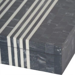 Peebles Grey And White Storage Box With Lid -Housingunits 0d3697bd4aad9fe96140ec702a656694