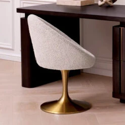 Eichholtz O'Neill Boucle Swivel Dining Chair