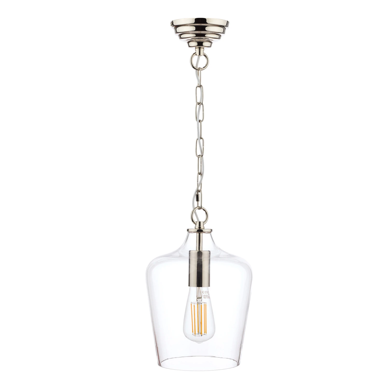 Laura Ashley Ockley Chrome & Glass Pendant Light 2 Laura Ashley Ockley Chrome & Glass Pendant Light - Image 2