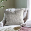 Laura Ashley Barley Embossed Steel Grey Cushion