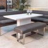 Serena 135cm White Ceramic Dining Table