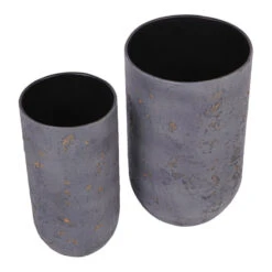 Libra Volcano Set Of 2 Grey Metal Planters -Housingunits 1024e7689ee5876f913bd7e72a65df14