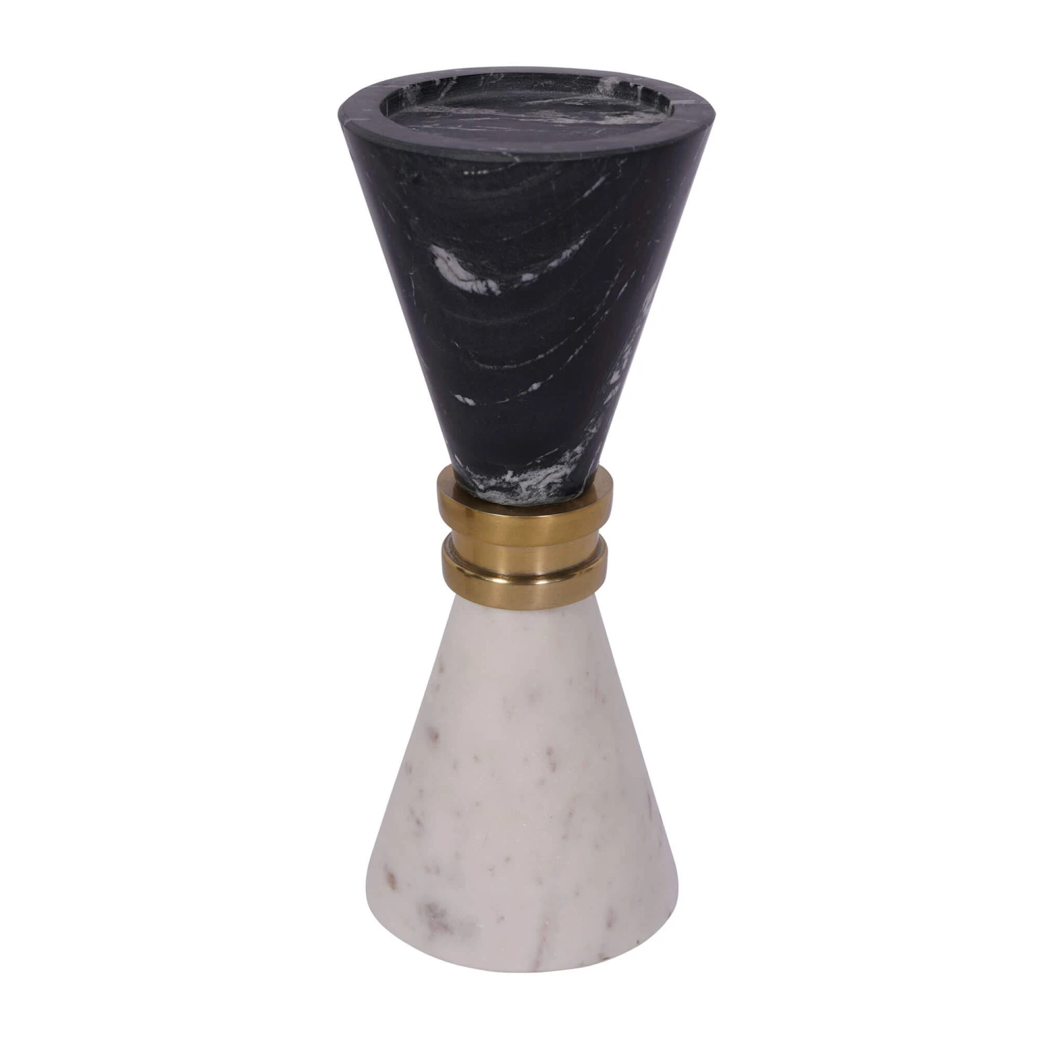 Libra Ravello Black & White Marble Candle Holder 1 Libra Ravello Black & White Marble Candle Holder