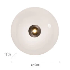 Verre Dark Brown & Opal Glass Flush Ceiling And Wall Light -Housingunits 109db99a7e98e6f7576030d47469c794