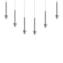 Delia Polished Chrome 6 Light Bar Pendant With Chrome & Clear Glass Shades -Housingunits 1164dcfde46a8105d1fa12e2096024d4