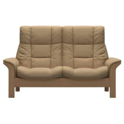 Stressless Buckingham 2 Seater Recliner Sofa In Paloma Sand & Oak – Quickship