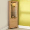 Stockholm Light Oak Corner Display Cabinet