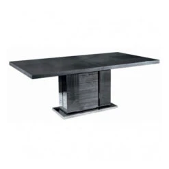 Monza Koto Grey High Gloss Large 196cm Extending Dining Table