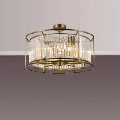 Samraat Antique Brass Crystal 8 Light Pendant -Housingunits 1272d548f5d70576b7969e80cfcda08e