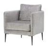 Bergamo Castello Steel Grey Fabric Accent Chair