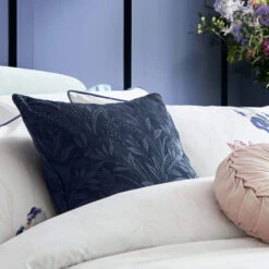 Laura Ashley Barley Embossed Midnight Cushion