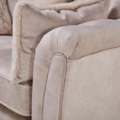 Fairfield Cream Fabric 4 Seater Pillow-Back Corner Sofa -Housingunits 136e93451c66c7c1b6b3b1c8e95be182