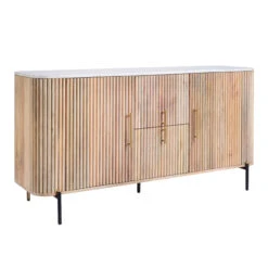 Rochelle Mango Wood & Marble Wide Sideboard -Housingunits 13b2e7a520c14f90e0ebb53f46682e80