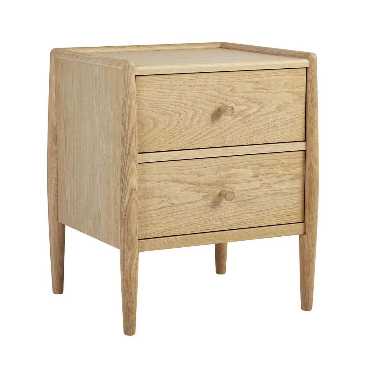 Ercol Winslow Natural 2 Drawer Bedside Chest 2 Ercol Winslow Natural 2 Drawer Bedside Chest - Image 2