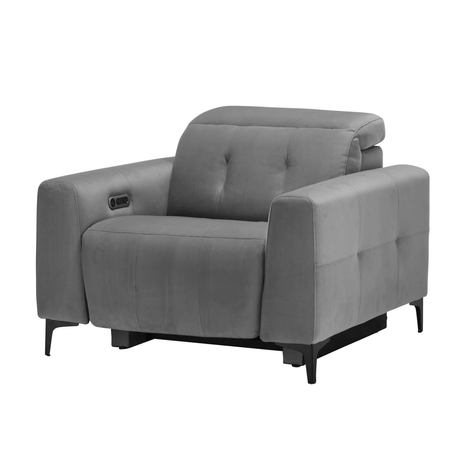 Frascati Misty Grey Fabric Power Recliner Armchair 2 Frascati Misty Grey Fabric Power Recliner Armchair - Image 2