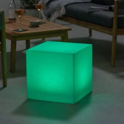 Cube Colour Changing 38cm Outdoor Floor Lamp -Housingunits 14f82bee066c95c3a73608cdb321b189